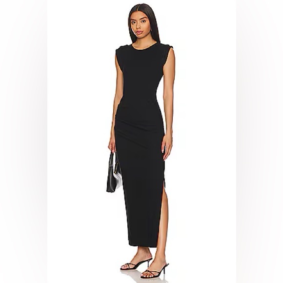 MICHAEL STARS REVOLVE NWOT Calliope Power Shoulder Maxi Dress - Picture 2 of 14